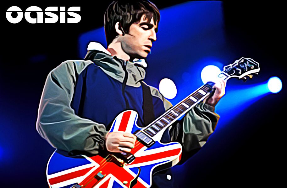 Noel gallagher online union jack guitar